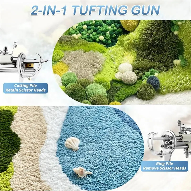 Velvet Tufting Gun Shuttle Loom Tool – Carpet Weaving US Plug