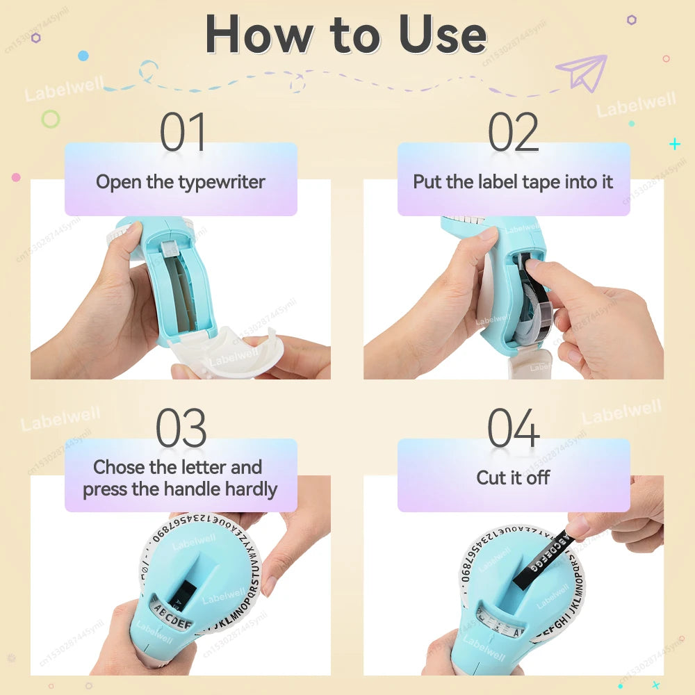 Labelwell B90 Manual 3D Embossing Label Maker – Dymo Compatible