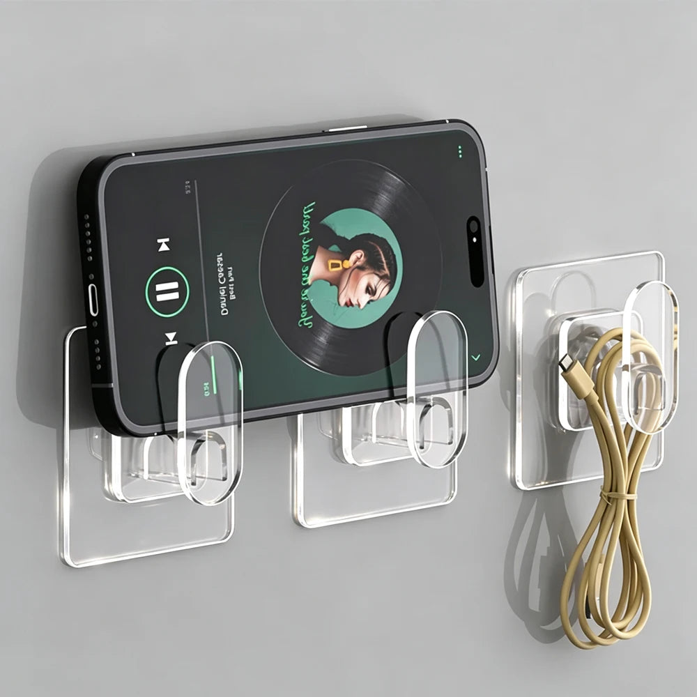 Large Transparent Self-Adhesive Wall Hooks – Nail-Free Waterproof