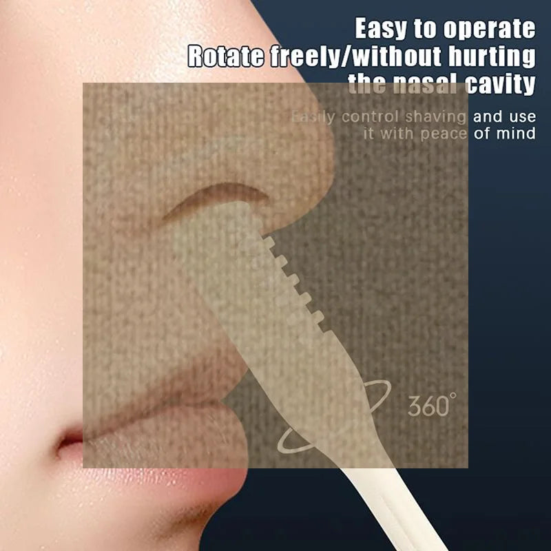 360° Manual Nose & Eyebrow Trimmer 2-in-1 | 5 or 10 Pack