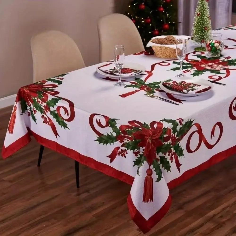 Christmas Rectangle Tablecloth – Festive Reusable Table Cover