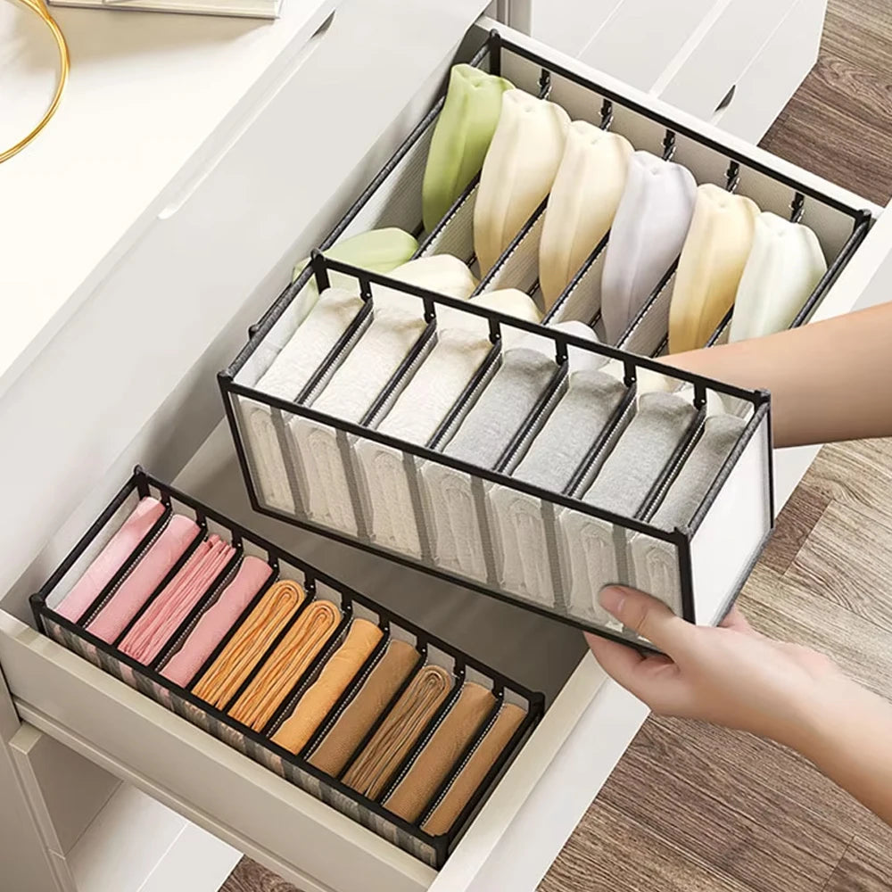 3-Piece Foldable Drawer Organizer – 30-Grid Wardrobe Storage Set