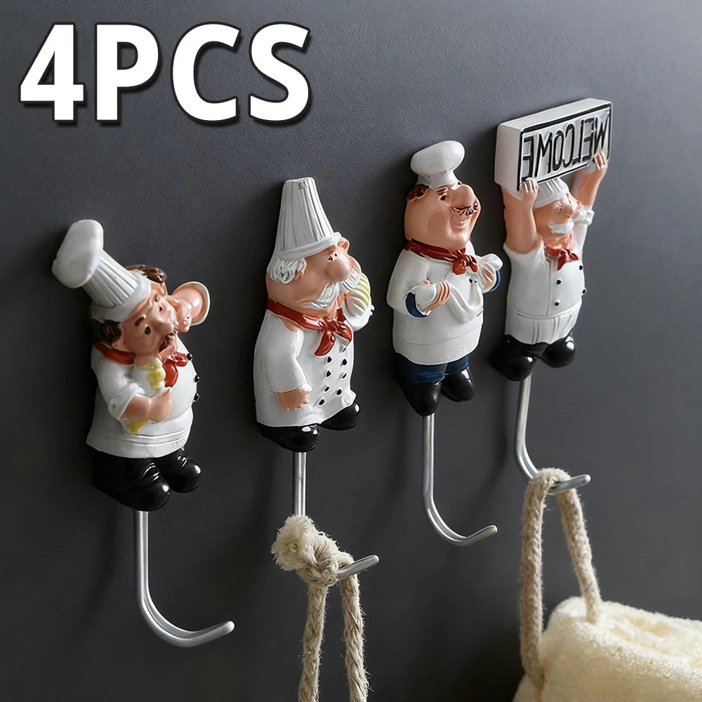 Cartoon Self-Adhesive Wall Hooks – Kitchen, Bath & Coat Hanger