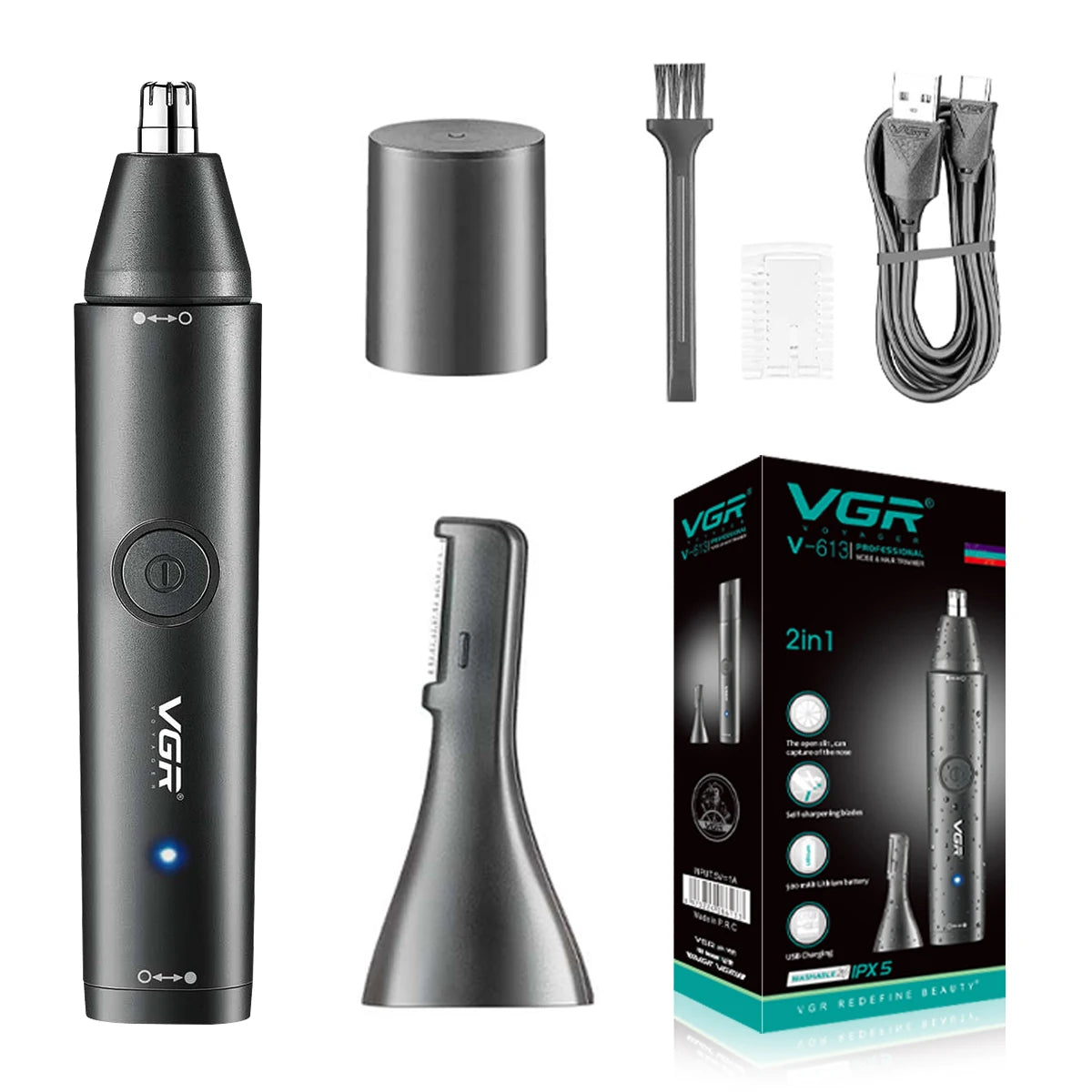 VGR V-613 Rechargeable Nose & Ear Hair Trimmer for Men