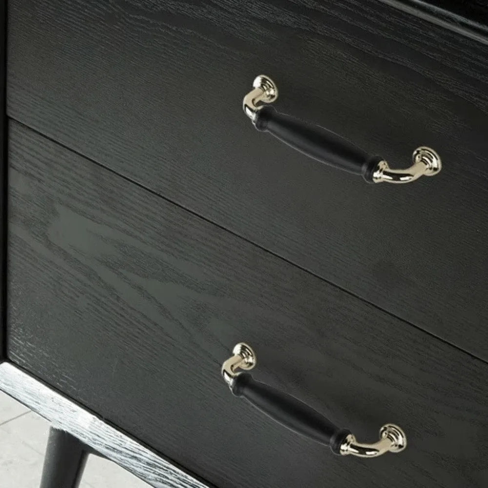 Black Zinc Alloy Drawer Knob – Modern Single Hole Cabinet Handle