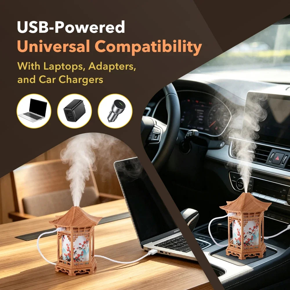 AFDEAL Mini Pavilion USB Cool Mist Humidifier with Night Light
