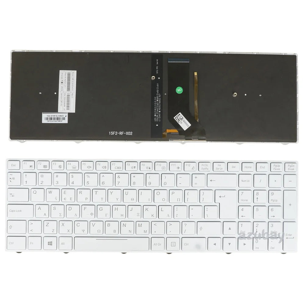 Greek Backlit Laptop Keyboard for Clevo N550RC N750BU N350TV