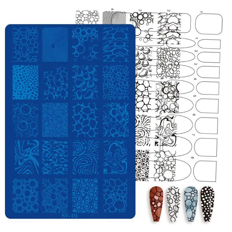Etched Metal Nail Art Stamping Plate – Floral Lace Bow Decal
