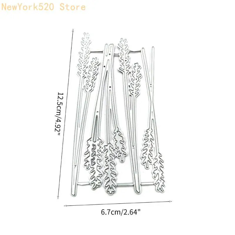 Lavender Bouquet Metal Cutting Die – Carbon Steel Paper Craft