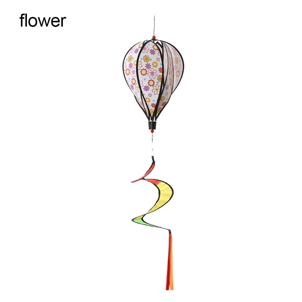 Hot Air Balloon Garden Wind Spinner Outdoor Pinwheel 110cm