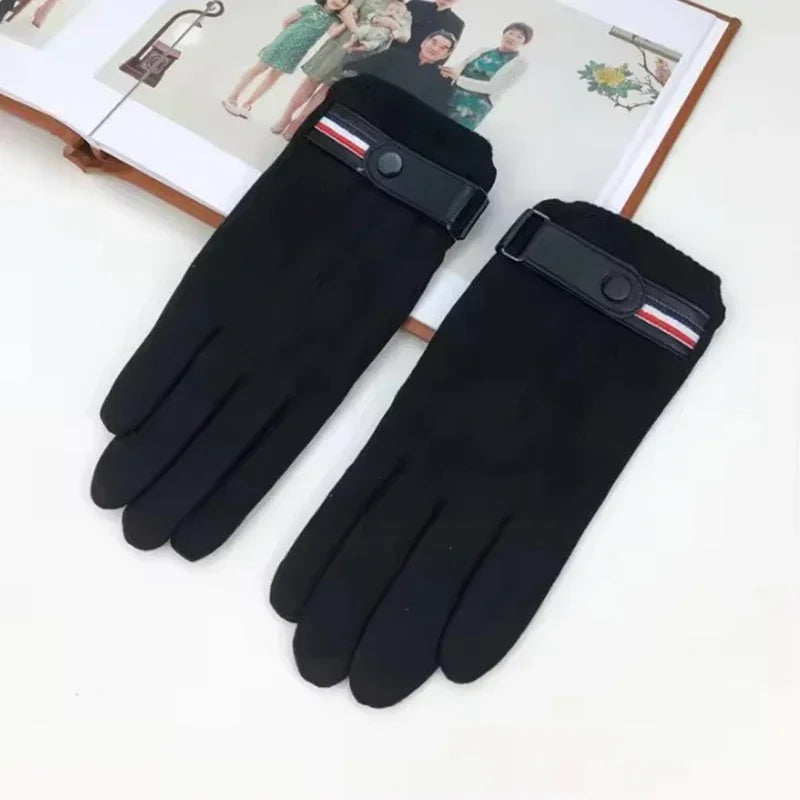Men's Touchscreen Winter Gloves – Military Suede Ski Driving