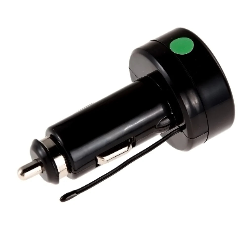 12V Car Voltmeter Thermometer – 2-in-1 Cigarette Lighter Monitor