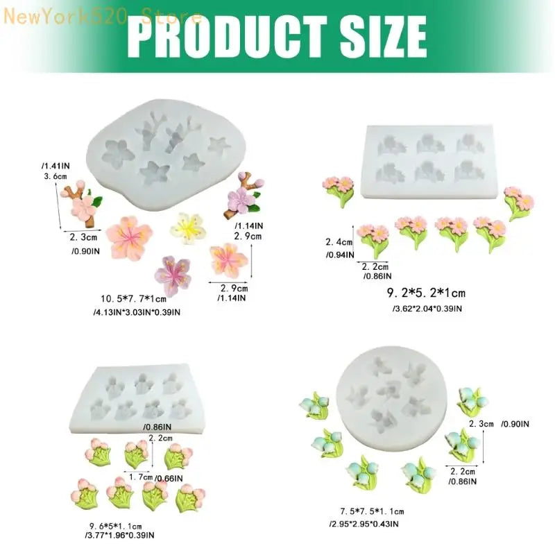 6-Cavity Flower Silicone Mold – Candle, Soap & Chocolate