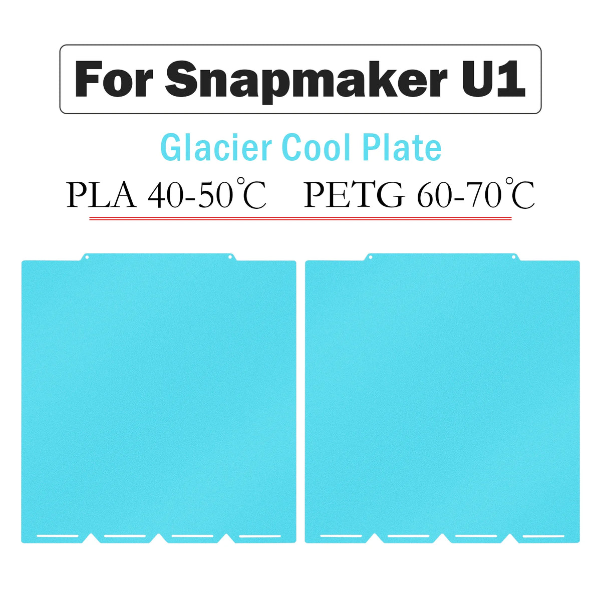 Snapmaker U1 Glacier Cold Build Plate 270x270mm Steel Sheet