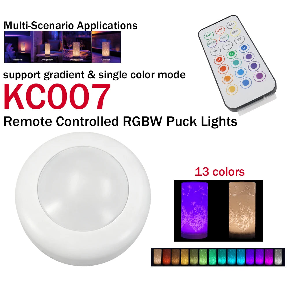 KC007 RGBW Puck Lights Kit for Bambu Lab 3D Printer – 13 Colors