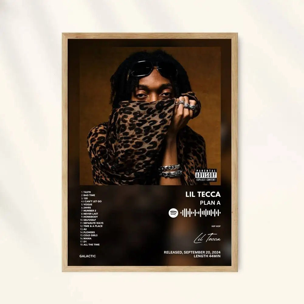 Lil Tecca Plan A Self-Adhesive Waterproof Art Poster