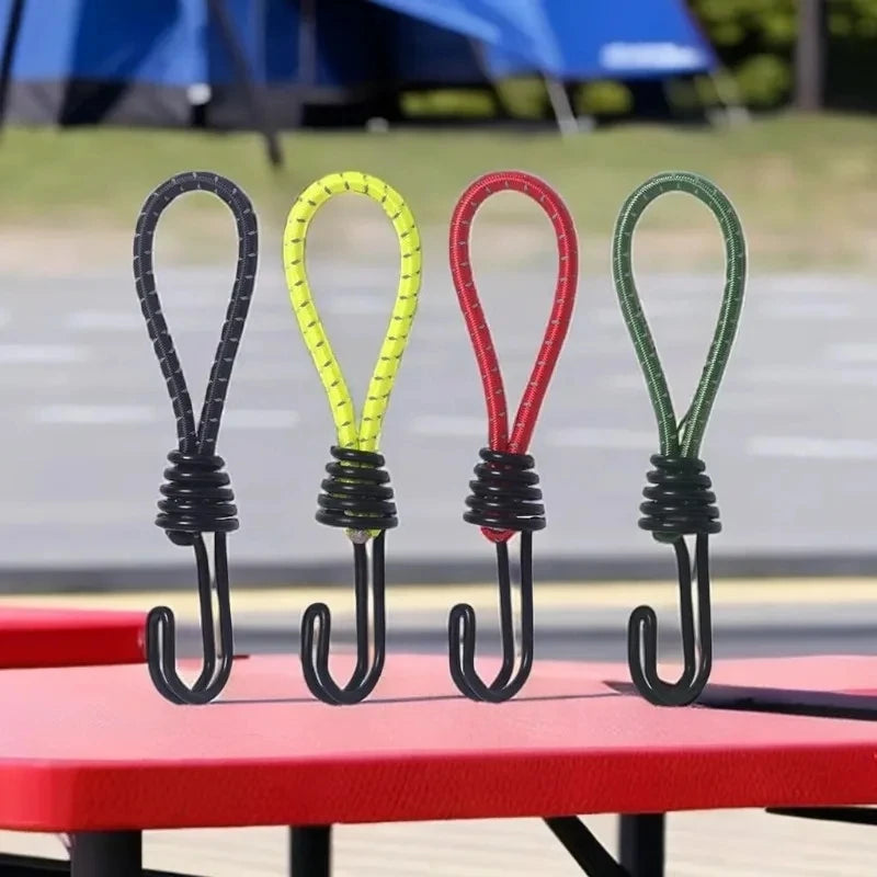 5-Pack Elastic Tent Rope Cord Hooks for Camping Tarp & Canopy