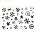 Christmas Snowflake Stencils Reusable PET Drawing Templates