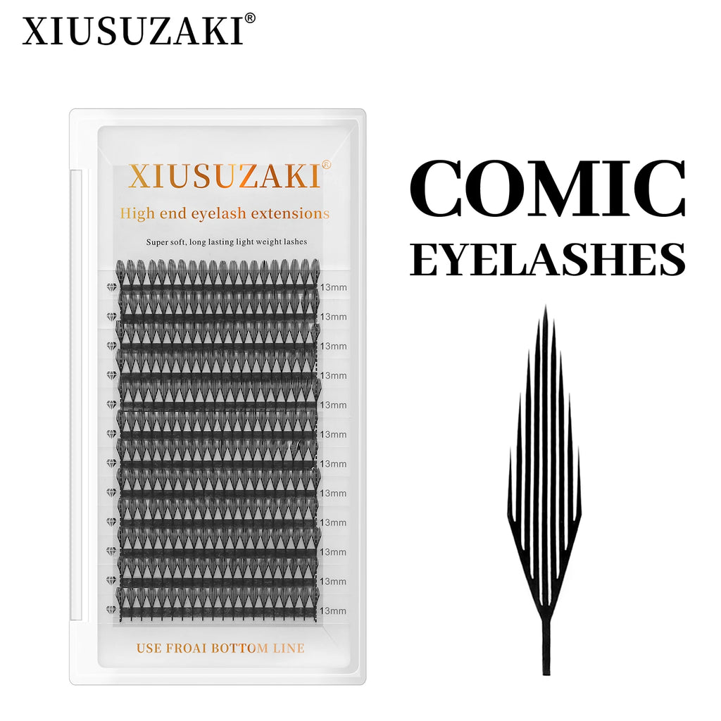 XIUSUZAKI Comic Spire Premade Fan Lash Extensions | Volume