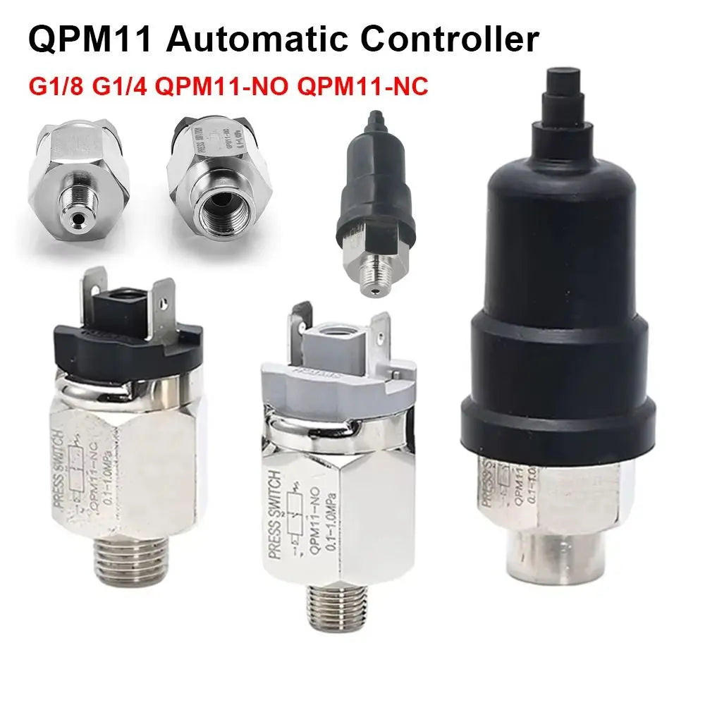 QPM11 Air Pressure Switch G1/8 G1/4 0.1–1MPa NO NC Adjustable