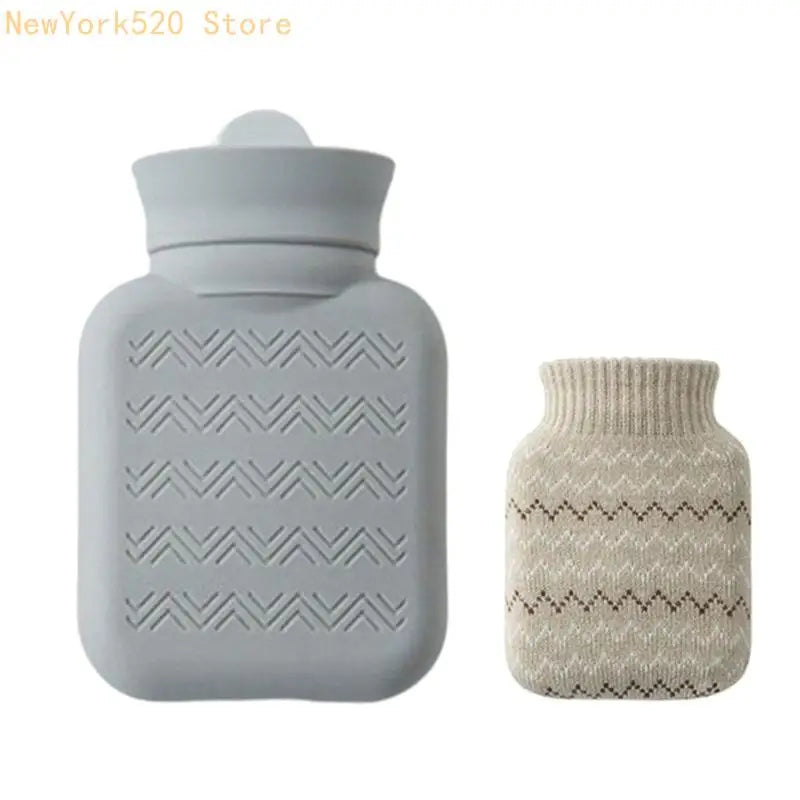 VIBE 300ml Silicone Hot Water Bottle with Soft Cover