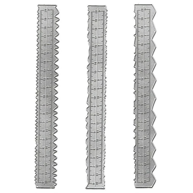 3-Piece Irregular Edge Tape Metal Cutting Dies for Scrapbooking