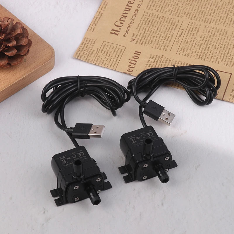 USB Brushless DC Water Pump 5V 1W 130L/H Submersible Aquarium