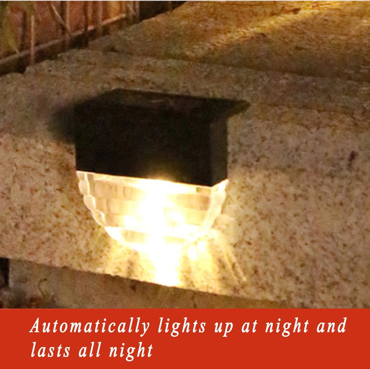 Solar LED Fence & Deck Light – Waterproof Color Changing