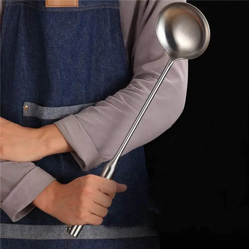 5-Piece Stainless Steel Soup Ladle & Wok Spatula Set