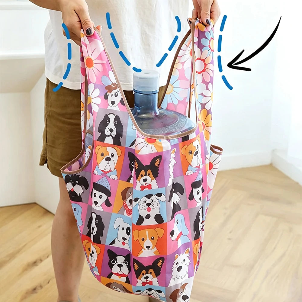 KindFuny Large Foldable Reusable Shopping Tote Bag – Eco