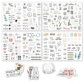 4 Sheets Wedding Stickers 230pcs – Scrapbooking & Crafts