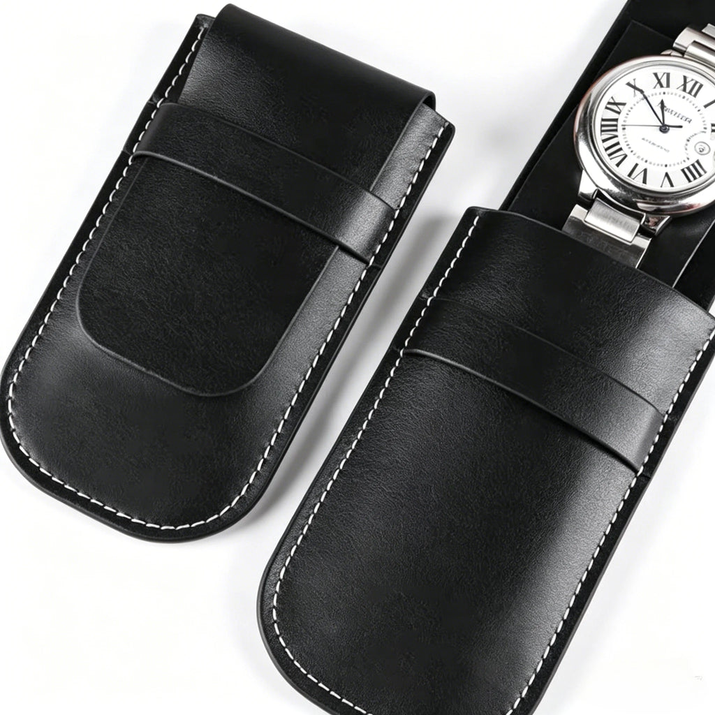 Leather Watch Storage Bag – Portable Protective Travel Case