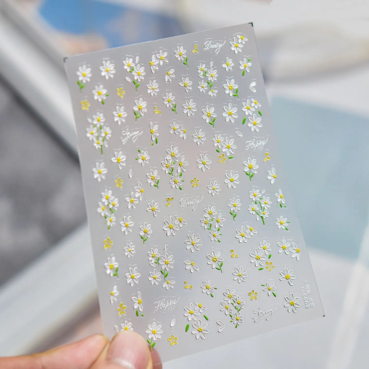 Spring Wildflower 5D Embossed Nail Art Stickers | 3D Garland