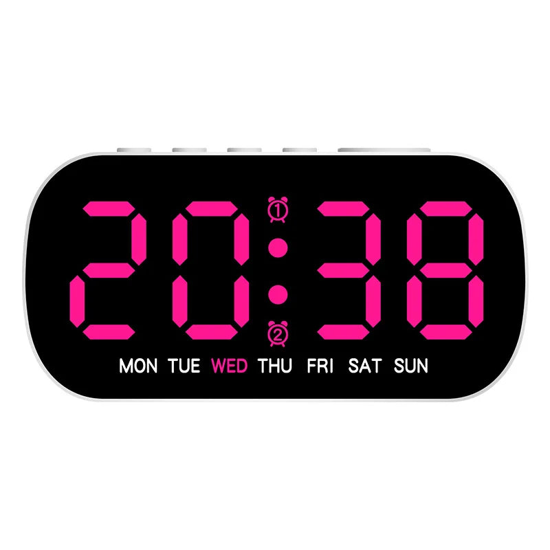 USB Digital Alarm Clock – Dual Alarm, Temperature, Night Mode