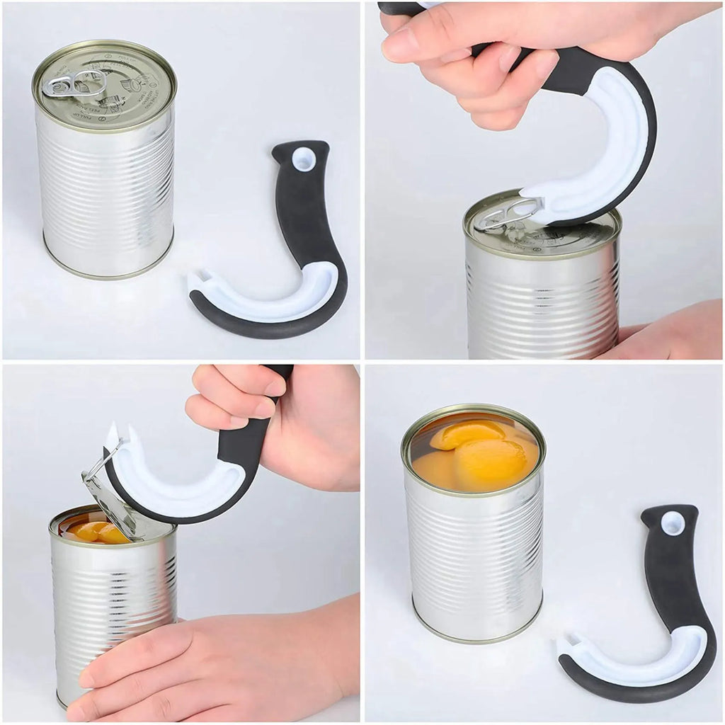 4-Pack Ring Pull Can Opener – Easy Grip Tab Opener for Cans & Tins