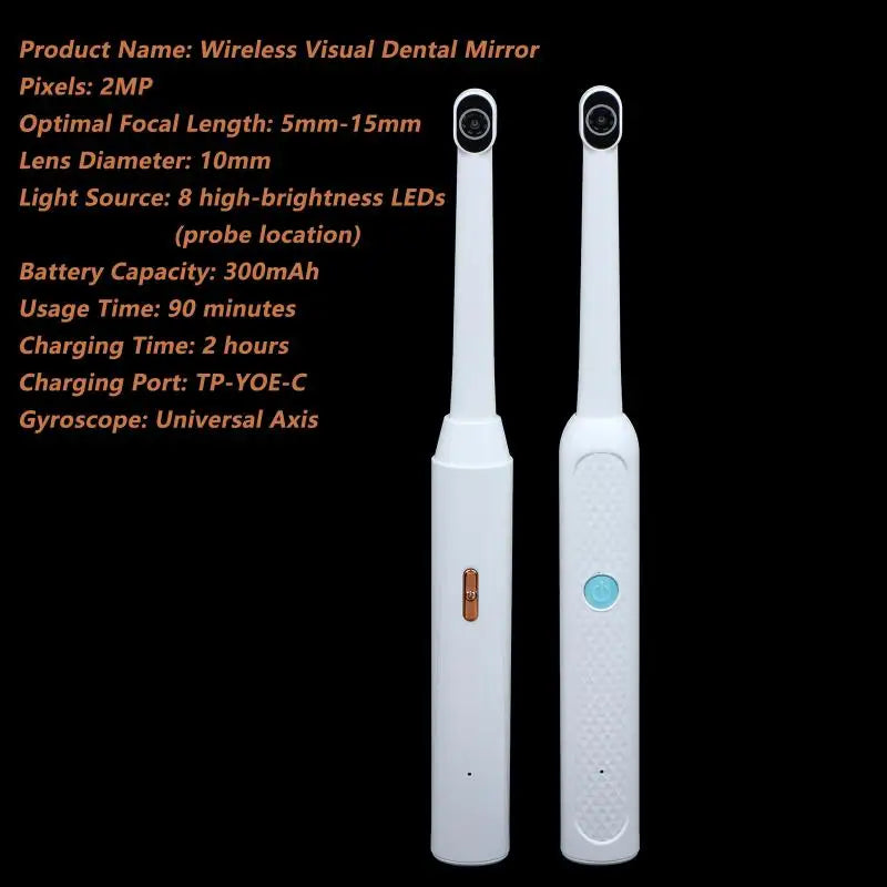 WiFi Oral Inspection Camera HD 1080P 8 LED Wireless Borescope