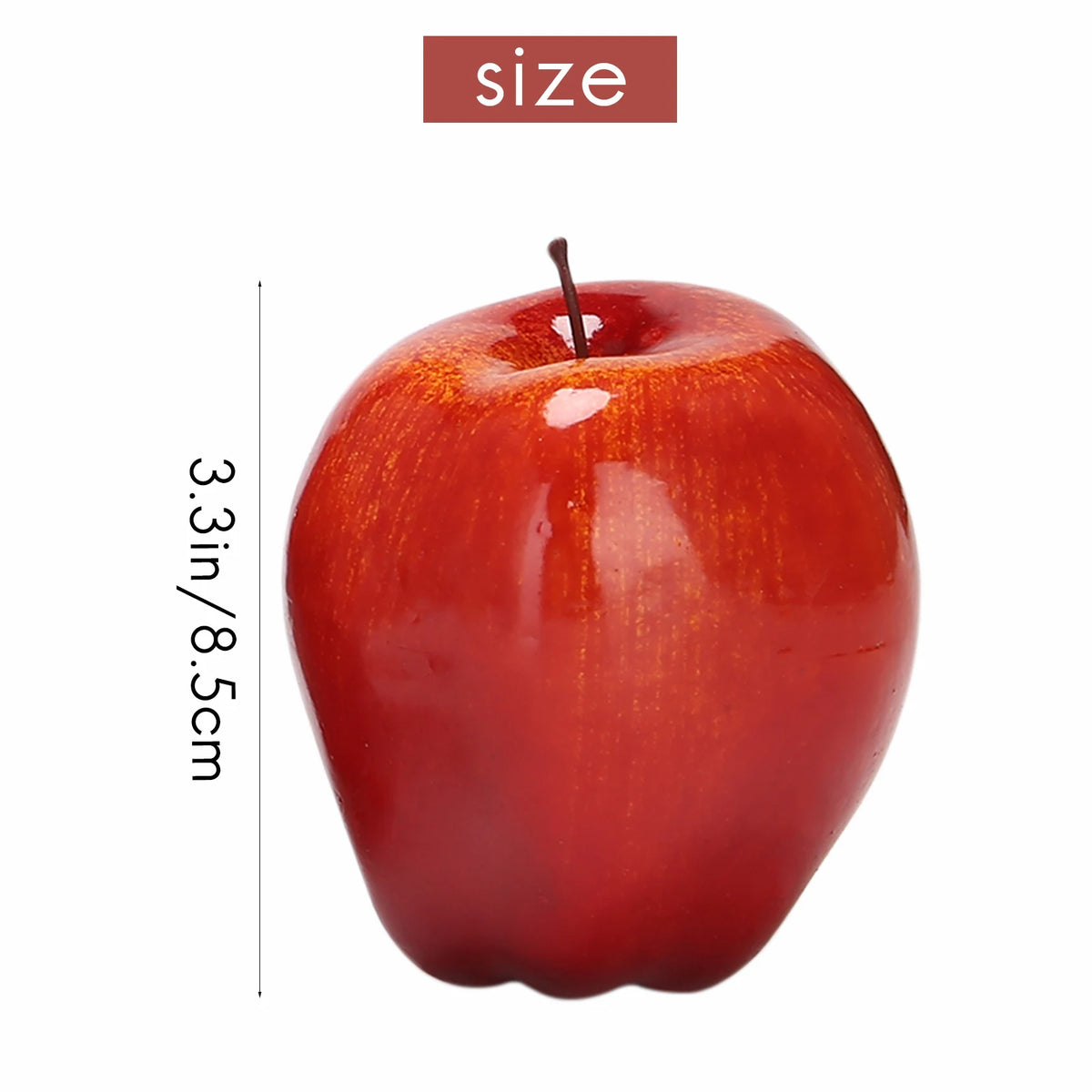 12-Pack Artificial Red Apple Décor – Realistic Plastic Fruit Props