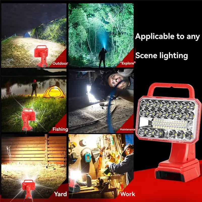 VIBE 2000LM 18W USB LED Work Light – M18 18V Compatible
