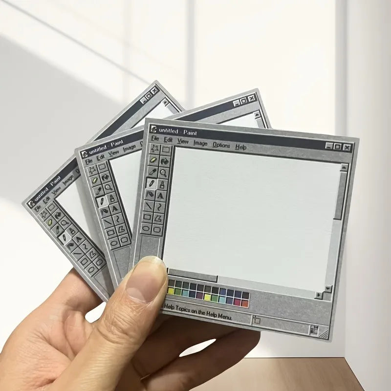 50-Sheet Retro Computer Drawing Pad – Vintage Notepad