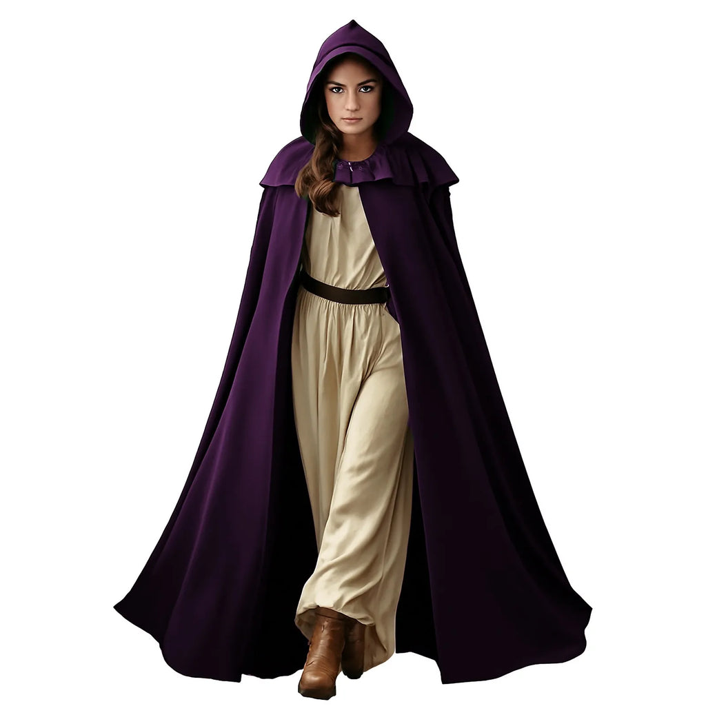 Medieval Hooded Cloak Cape | Men's Gothic Cosplay Costume Coat