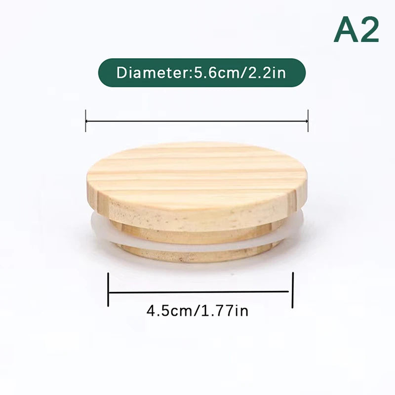 Pine Wood Jar Lids with Silicone Seal – 8 Sizes