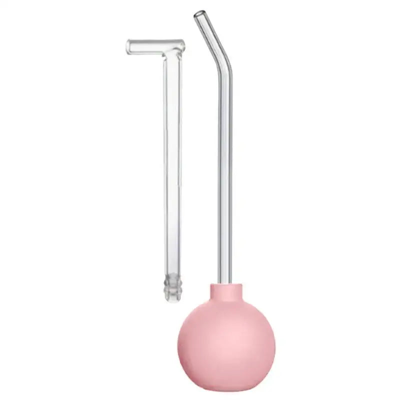 Silicone Irrigation Bulb Syringe with Curved Steel Tip & Brush