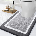 Microfiber Non-Slip Bath Mat – Quick-Drying TPR Toilet Rug