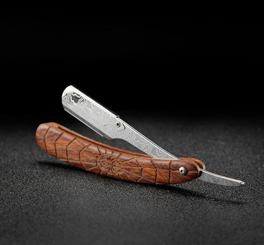 Men's Straight Edge Folding Barber Razor – Stainless Steel
