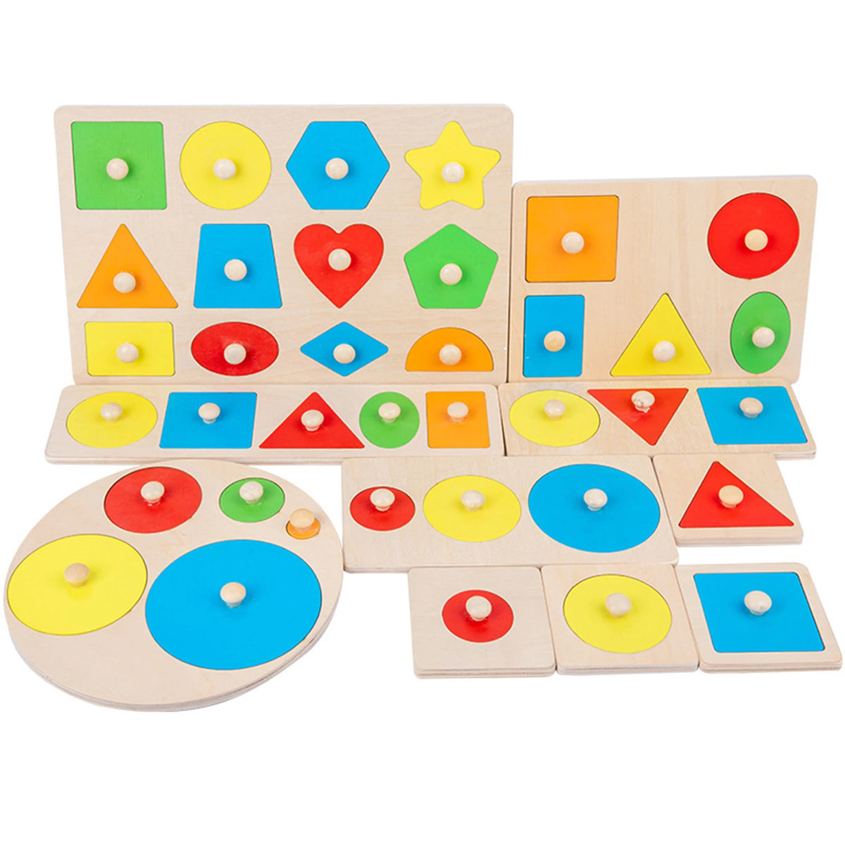 Wooden Geometric Puzzle Toy – Building Blocks Battle Game Ages 14+