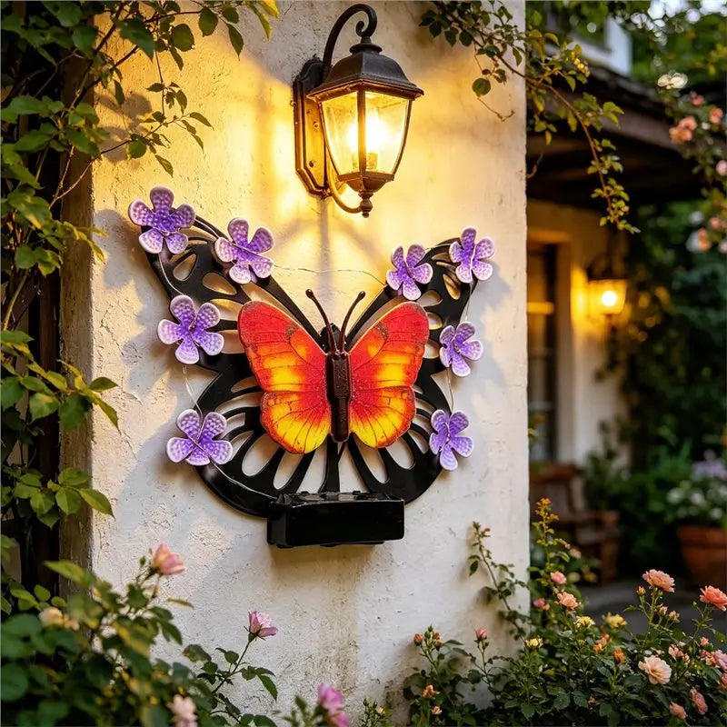 Solar Butterfly Wall Lights – Waterproof Outdoor Garden Decor