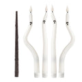 Halloween Ghost LED Taper Candles with Remote & Timer – 4 Pack