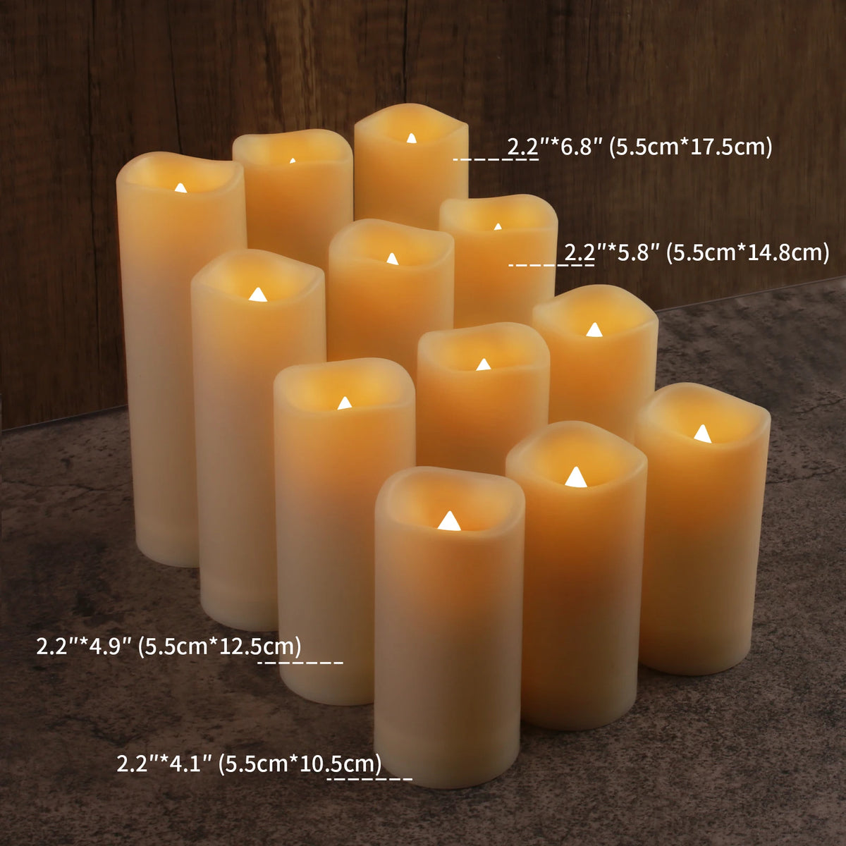 12-Pack Waterproof Flameless LED Candles with Remote & Timer