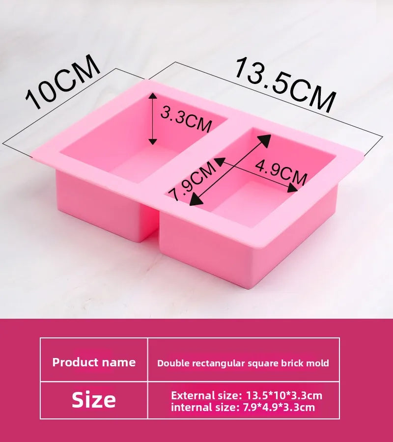 Rectangle Silicone Soap Mold – DIY Loaf Soap Making Mold