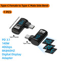 140W USB-C Elbow Adapter Digital Display 40Gbps 8K@60Hz
